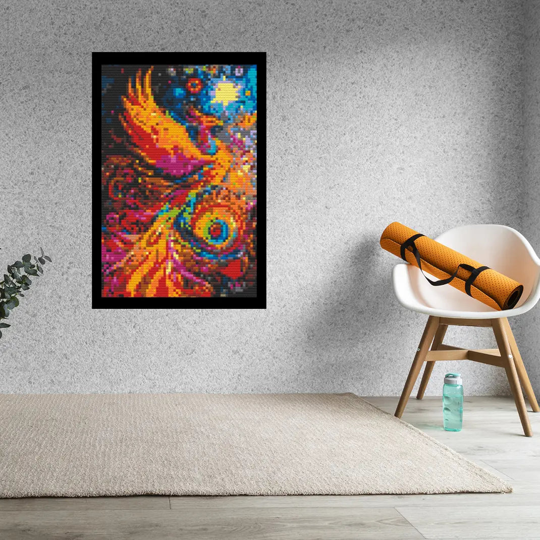 Abstract Phoenix  Bricked Mosaic Home Decor 20x30" Memobrick