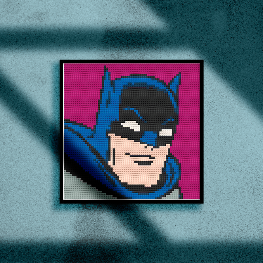 BATMAN BRICKED MOSAIC PORTRAIT 20X20