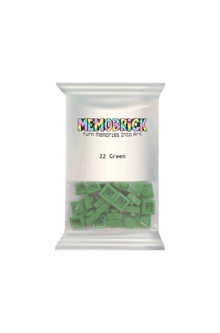 Bag of bricks- Green 22 - Memobrick