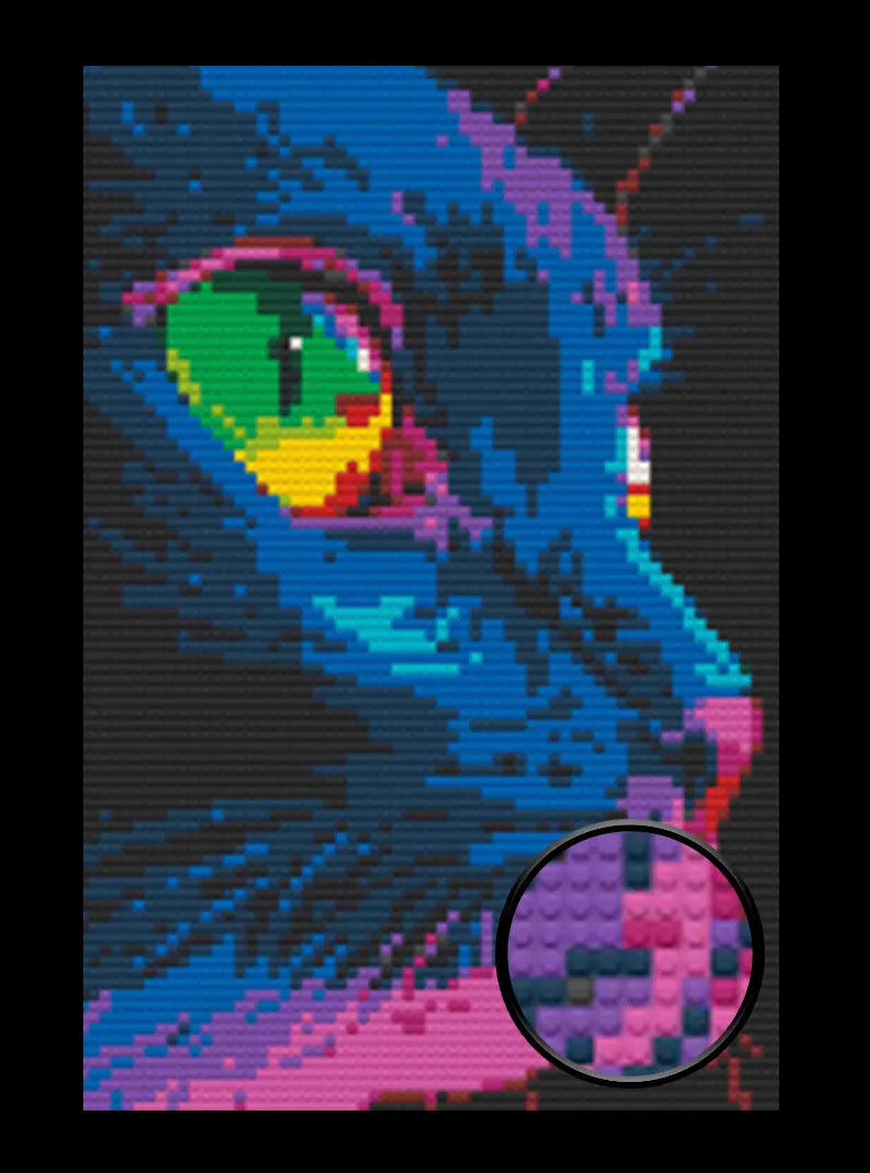 Cat Abstract Bricked Mosaic Home Decor 20x30