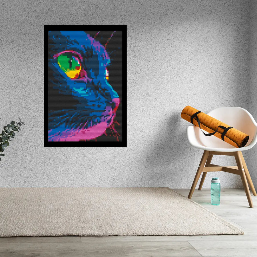 Cat Abstract Bricked Mosaic Home Decor 20x30
