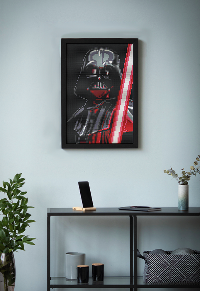 DARTH VADER BRICKED MOSAIC  PORTRAIT 20X30