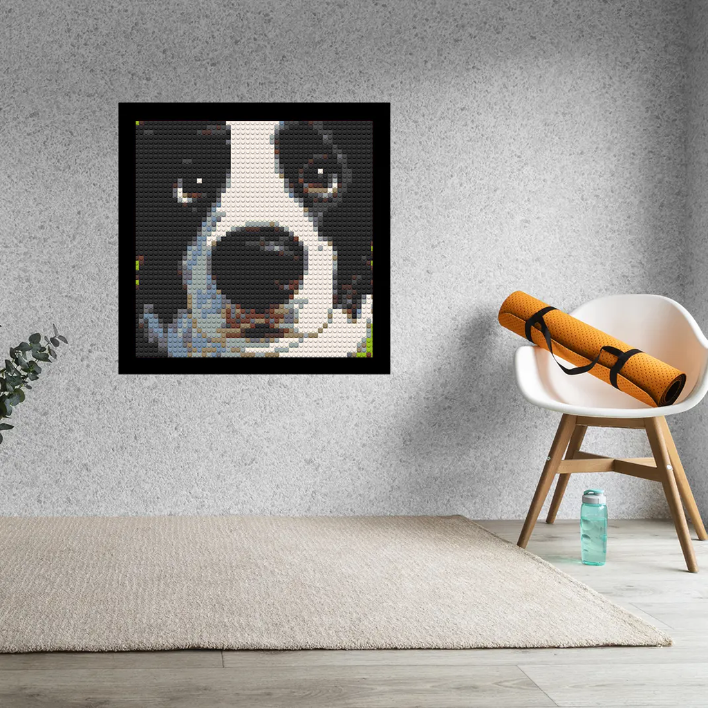 Doggy Eyes Home decoration Bricked Mosaic Portrait 16x16"