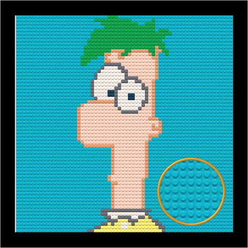 FERB BRICKED MOSAIC PORTRAIT 20X20