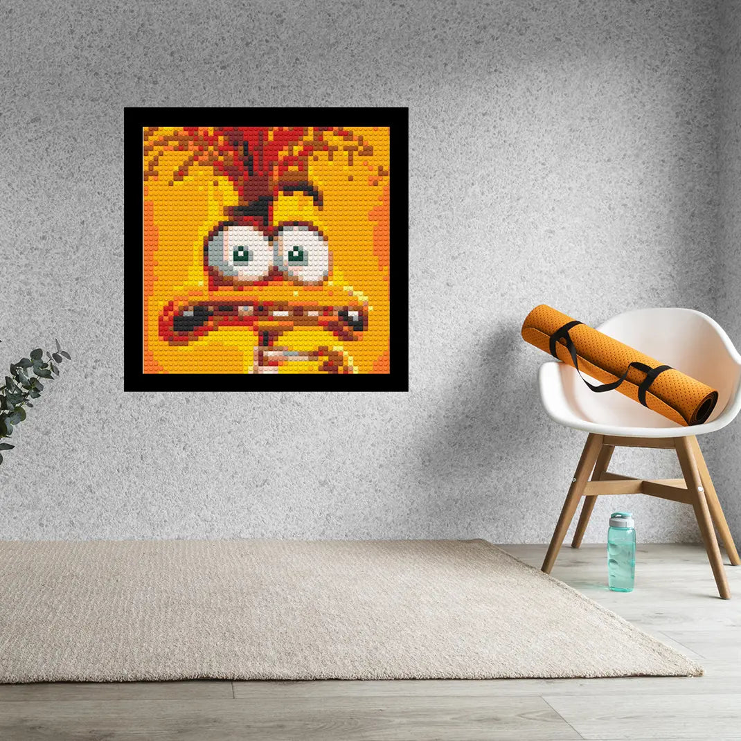 Inside Out Anxiety Decor Art Piece Bricked Mosaic 16x16" Memobrick