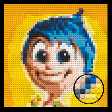 Inside Out Joy Decor Art Piece Bricked Mosaic 16x16
