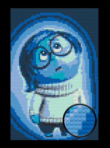 Inside Out Sadness Bricked Mosaic Home Decor 20x30