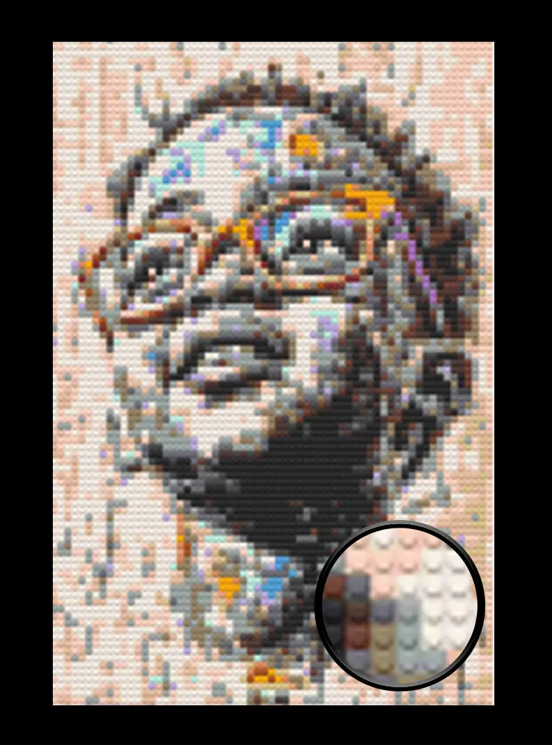 Kid Abstract Bricked Mosaic Home Decor 20x30