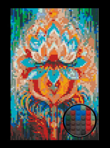 Mandala Abstract Bricked Mosaic Home Decor 20x30