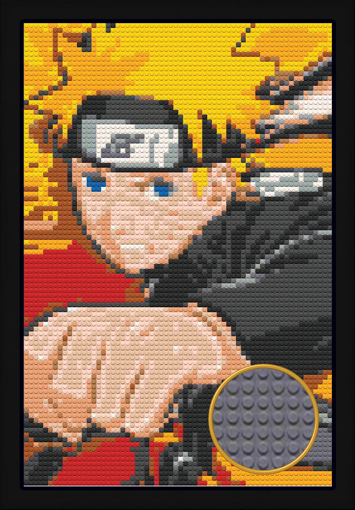 NARUTO BRICKED MOSAIC PORTRAIT 20X30