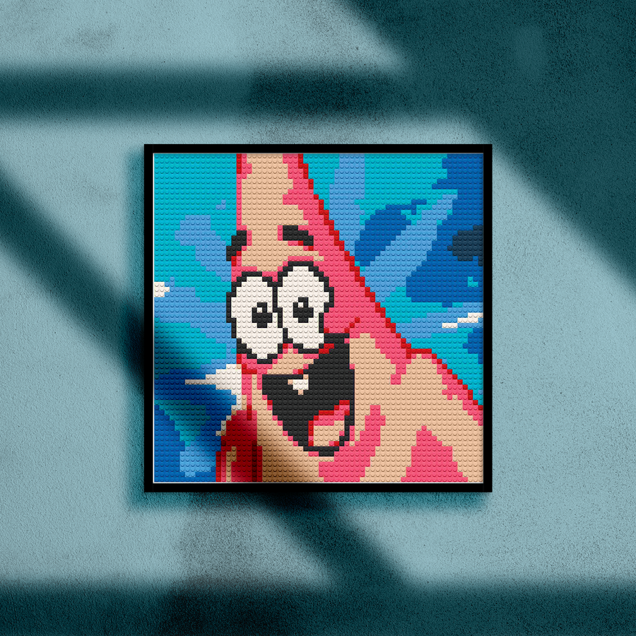 PATRICK STAR BRICKED MOSAIC PORTRAIT 20X20