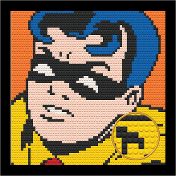 ROBIN BRICKED MOSAIC PORTRAIT 20X20