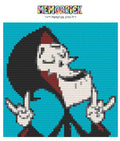 THE GRIM REAPER - THE GRIM ADVENTURES OF BILLY & MANDY HOME DECOR BRICKED MOSAIC PORTRAIT 20X20 Memobrick
