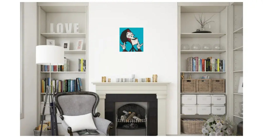 THE GRIM REAPER - THE GRIM ADVENTURES OF BILLY & MANDY HOME DECOR BRICKED MOSAIC PORTRAIT 20X20 Memobrick