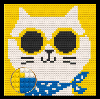 Yelow Cat HOME DECOR BRICKED MOSAIC PORTRAIT 20X30